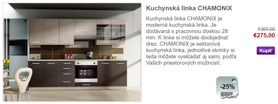 kuchynská linka chamonix zlava